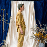 Mixed Weave Drawstring Pants