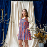 Contrast Pocket Tunic - Blue and Orange Stripe Print