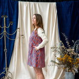 Contrast Pocket Tunic - Blue and Orange Stripe Print