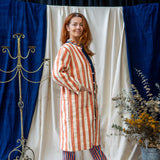 Reversible Coat – Coral Stripe