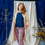 Reversible Coat – Coral Stripe