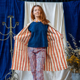 Reversible Coat – Coral Stripe