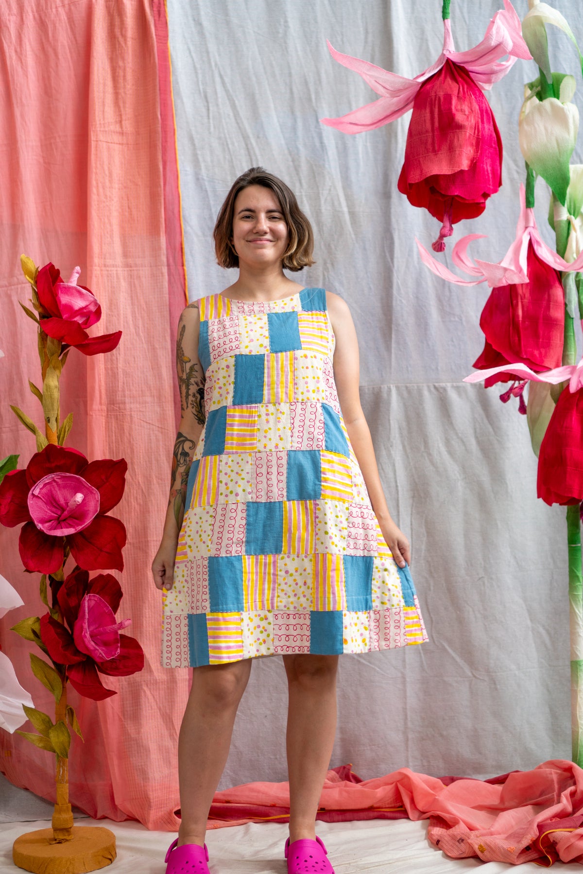 Patchwork sundress clearance