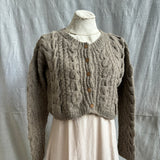 Crop Cable Cardigan