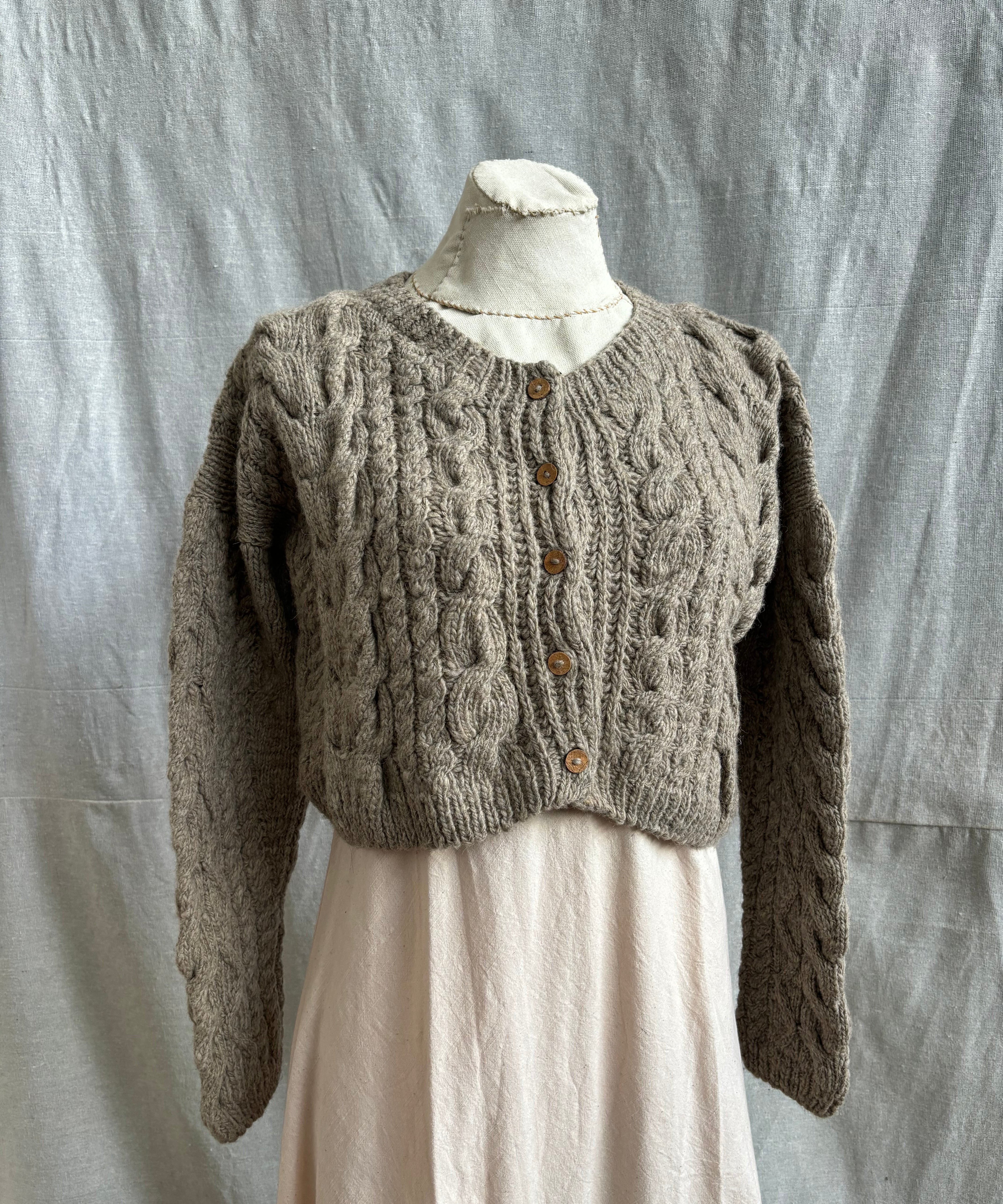 Crop Cable Cardigan