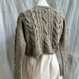 Crop Cable Cardigan