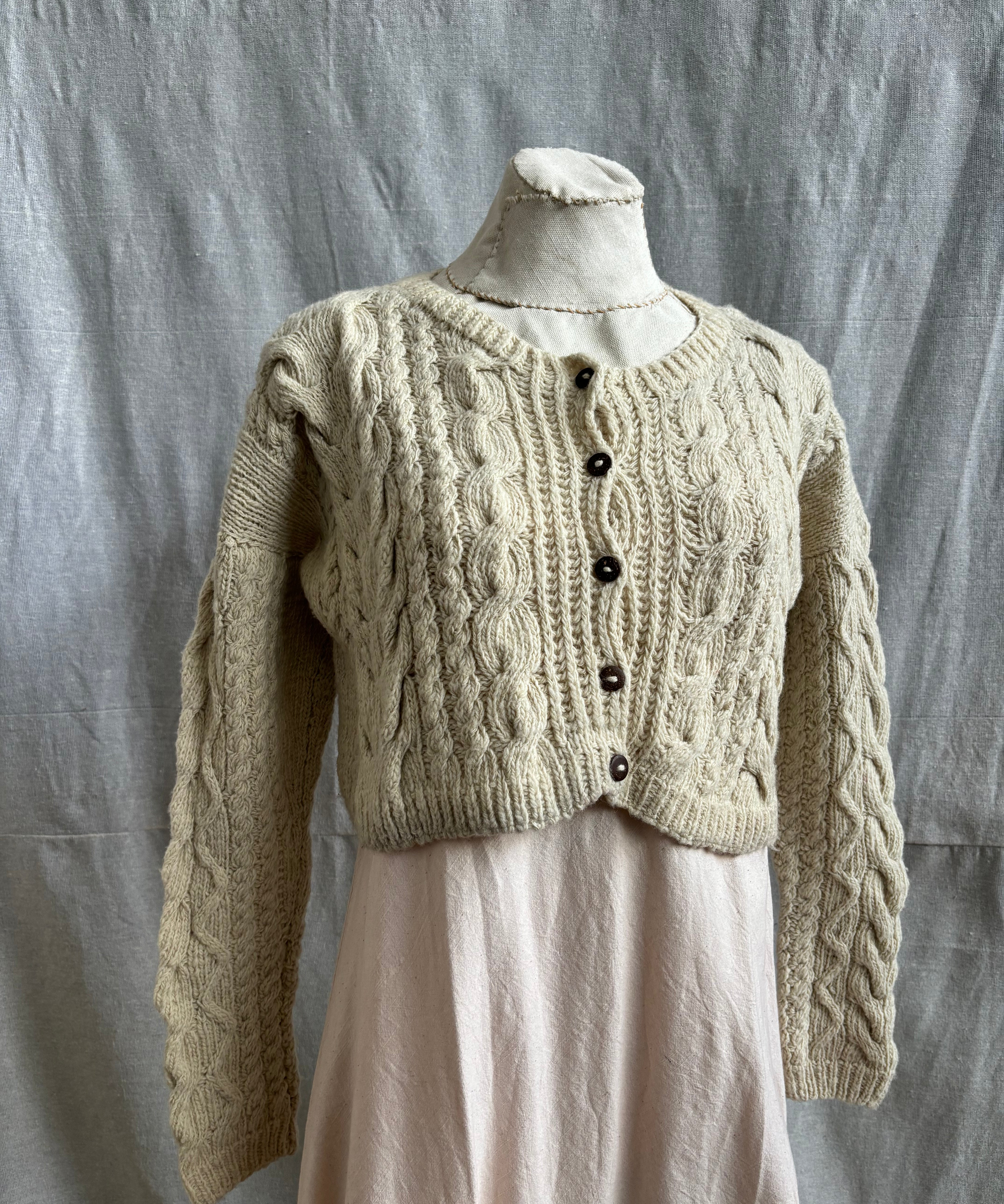 Crop Cable Cardigan