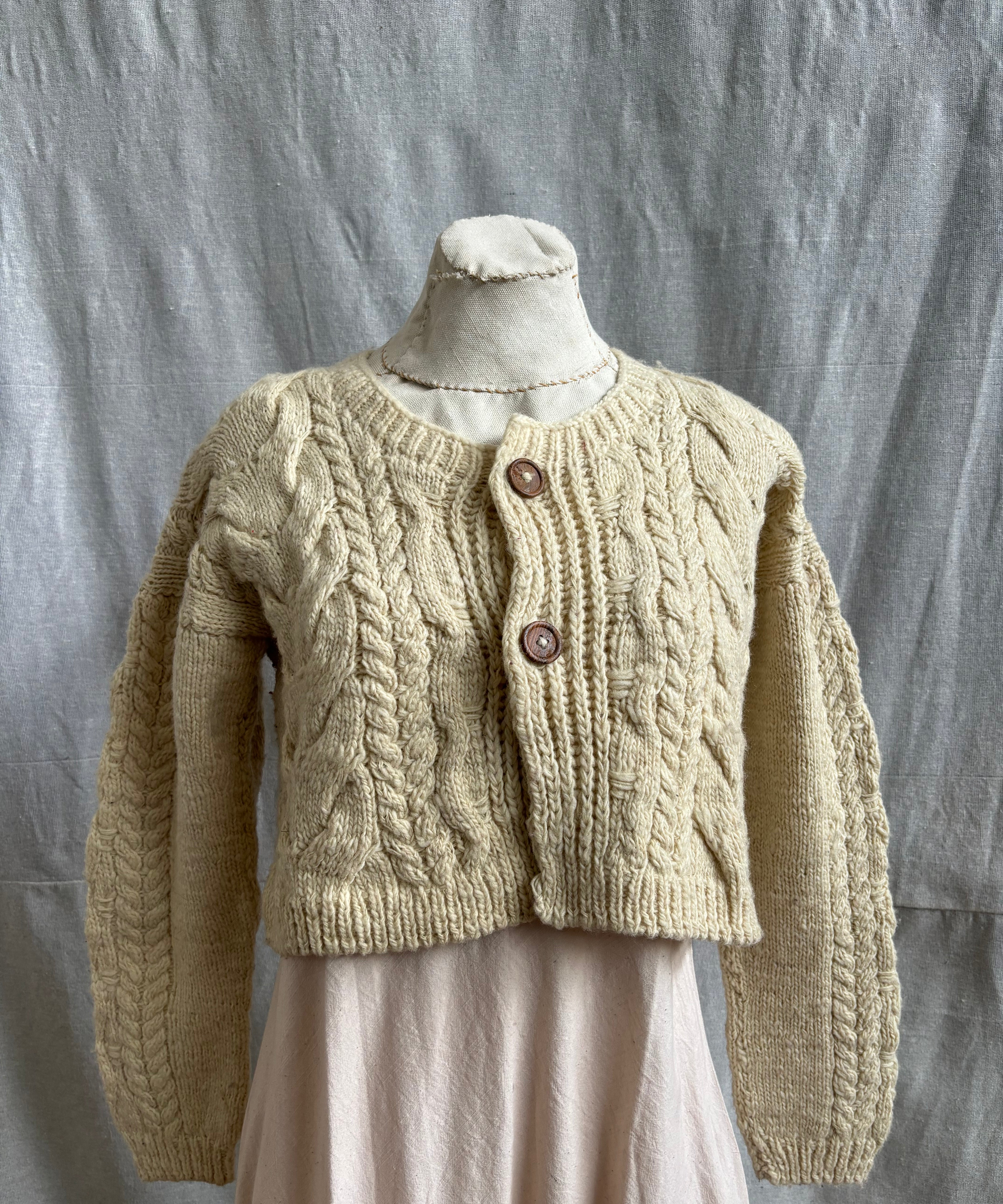 Crop Cable Cardigan