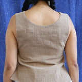 Checked Side Tie Top