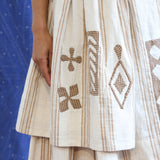 Layered Pleated Midi Skirt