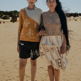 Checked Side Tie Top