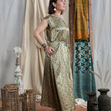 Ajrakh Cap Sleeve Long Dress