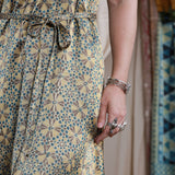 Ajrakh Cap Sleeve Long Dress
