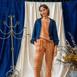 Mixed Weave Drawstring Pants