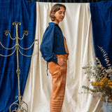 Mixed Weave Drawstring Pants