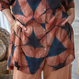 Clamp Dyed Oversized Shirt