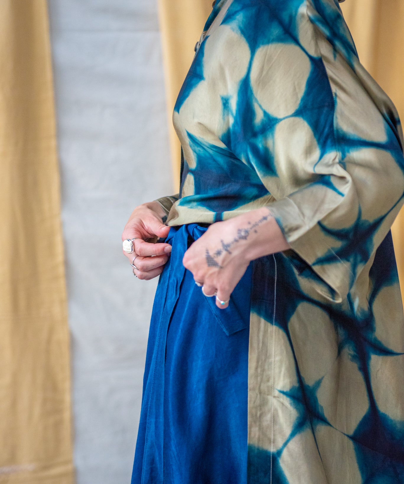 Clamp Dyed Oversized Shirt