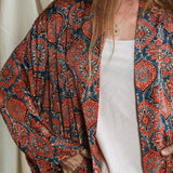 Ajrakh Silk Kimono
