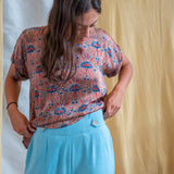 Ajrakh Short Sleeve Top