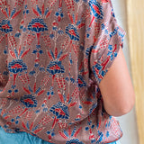 Ajrakh Short Sleeve Top