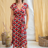 Ajrakh Wrap Tie Dress