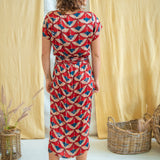 Ajrakh Wrap Tie Dress