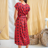 Ajrakh Wrap Tie Dress