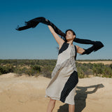 Patched A-Line Dress