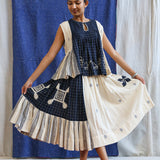 Patched Tie-Up Skirt