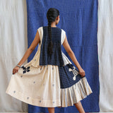 Patched Tie-Up Skirt