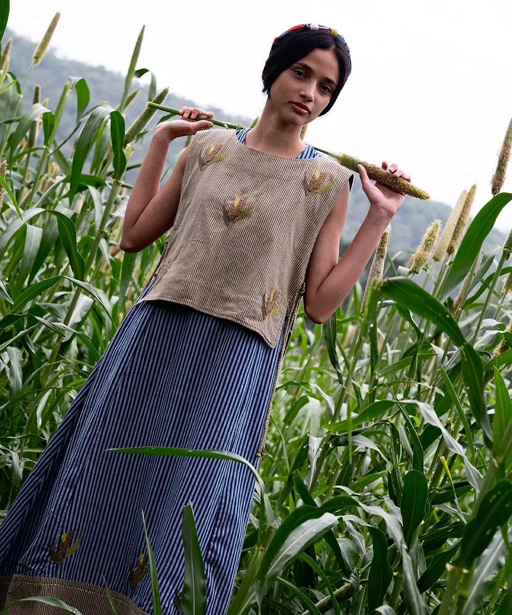 Embroidered Tank Tie Top