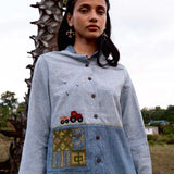 Long Sleeve Flat Collar Shirt