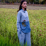Long Sleeve Flat Collar Shirt