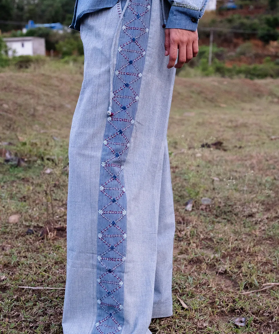 Side Panelled Flared Pants