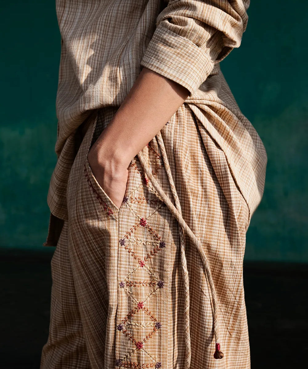 Side Panelled Flared Pants