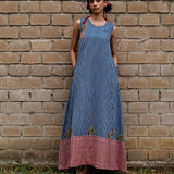 Sleeveless Wide Border Long Dress