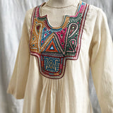 Square Neck Embroidered Dress