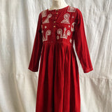 White Hand Embroidered Kala Dress