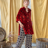 Velvet Oversized Shirt