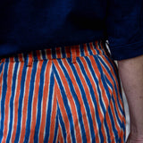 Tailored Pants – Blue & Orange Stripe