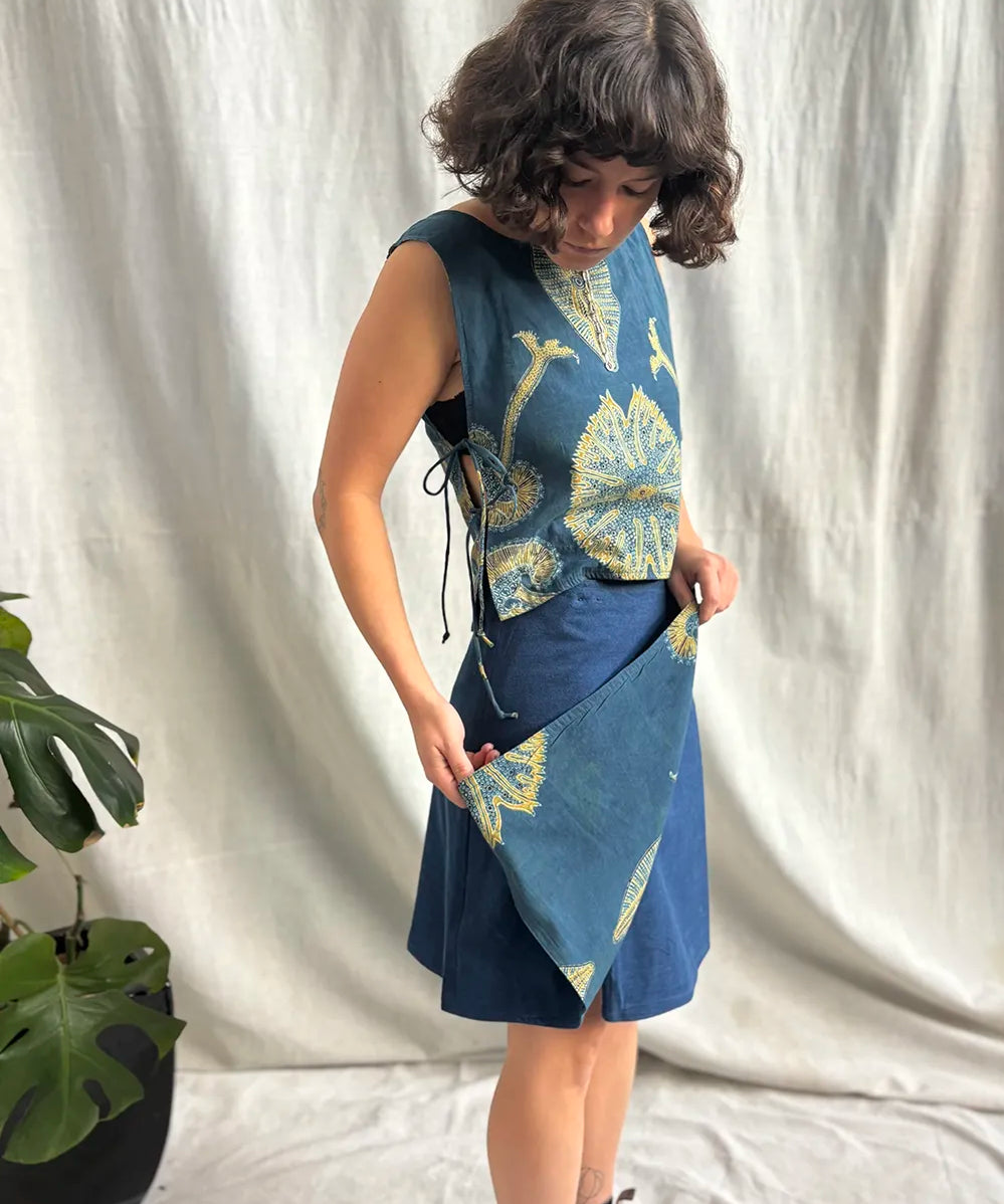 Ajrakh Reversible Skirt