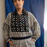 Embroidered Wide Yoke Shirt