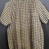 Men Banned Collar Short Shirt