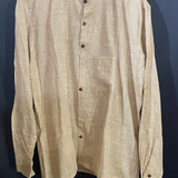 Men Banned Collar Long Shirt