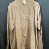 Men Banned Collar Long Shirt