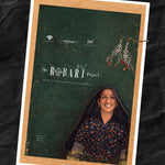 Poster with a woman's portrait and 'The Robart Project' text on a dark background