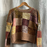 Mosaic Patchwork Cropped Jumper