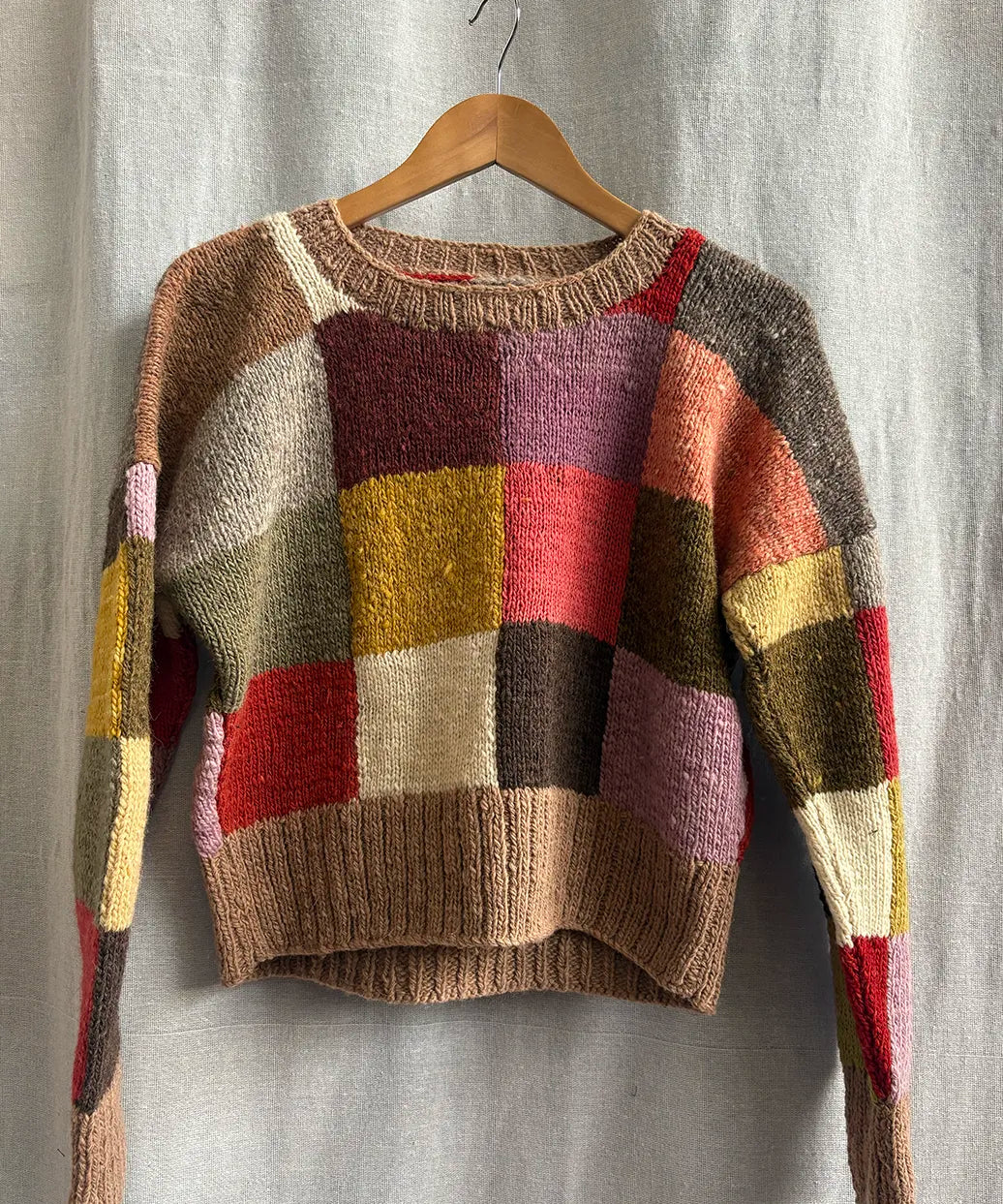 Mosaic Patchwork Cropped Jumper