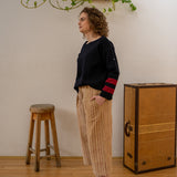 3/4 sleeves Mariniere Jumper – Navy/Red