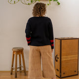 3/4 sleeves Mariniere Jumper – Navy/Red